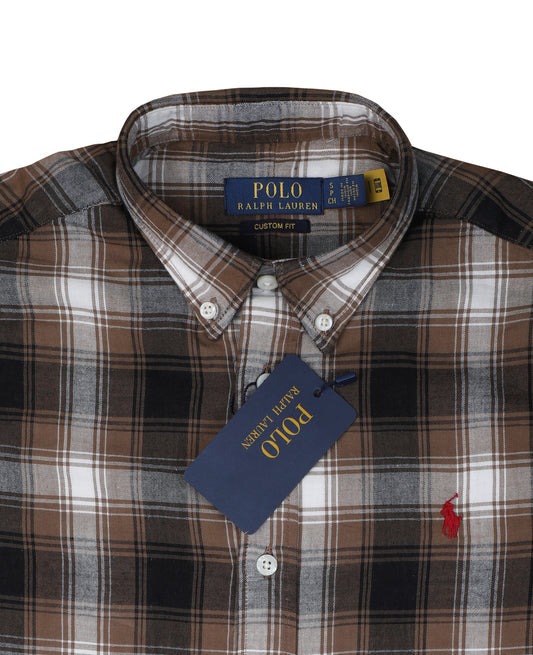 POLO RALPH LAUREN Rustic Maple Custom Fit Long Sleeve Plaid Shirt