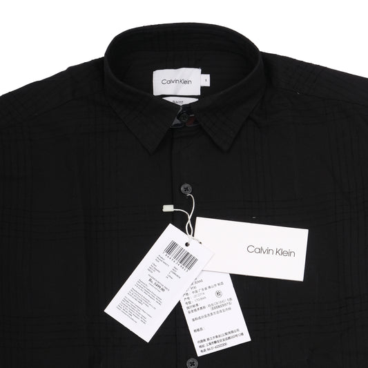 CALVIN KLEIN Midnight Shadow Slim Fit Long Sleeve Button-Up Shirt