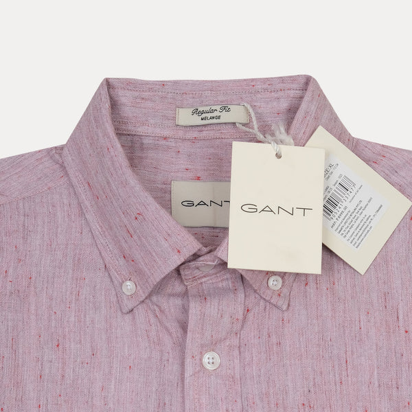 [Mélange Slub Linen] GANT Melange Button-Up Shirt in Blush Whisper