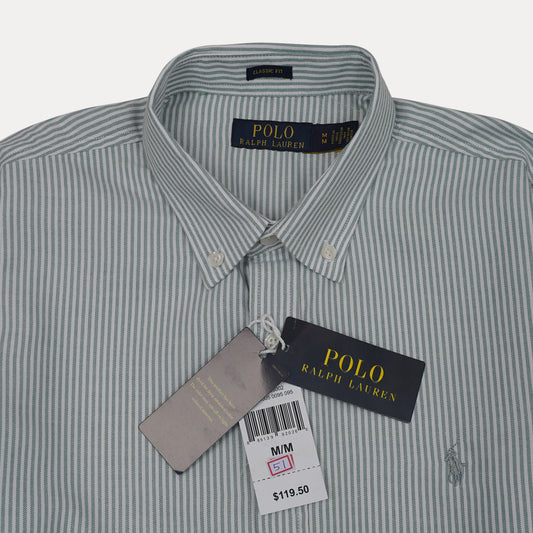 POLO RALPH LAUREN Tranquil Slate Slim Fit Long Sleeve Button-Down Shirt